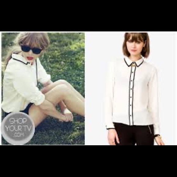 Forever 21 cream and black blouse - Picture 11 of 12